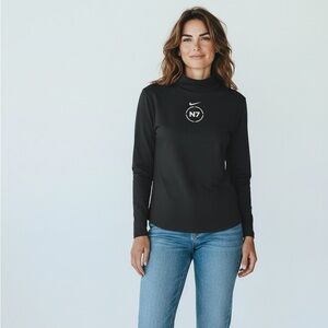 Nike Women's Black Long Sleeve Tee with Logo